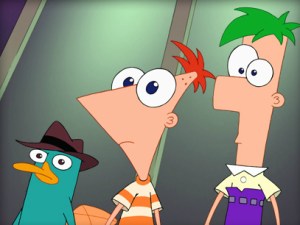 Perry l'ornithorynque, Phinéas et Ferb dans le téléfilm qui leur est dédié. Perry l'ornithorynque, Phinéas et Ferb dans le téléfilm qui leur est dédié.
