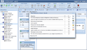 Visualisation par l'enseignant des résultats à une question ouverte